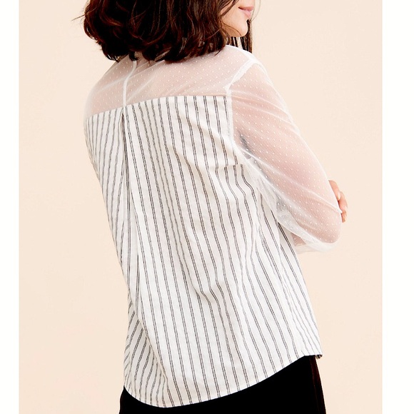 Anthropologie FrenchMauve Striped Buttondown, NEW - Picture 2 of 15